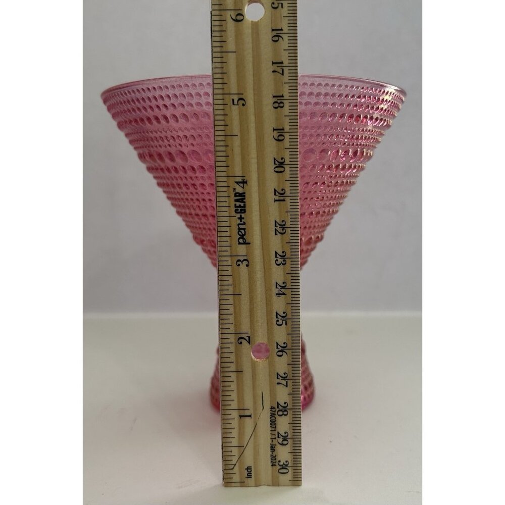1 Fortessa Jupiter Pink Beaded Hobnail Martini Glass Charming Elegant Stylish - Picture 9 of 9